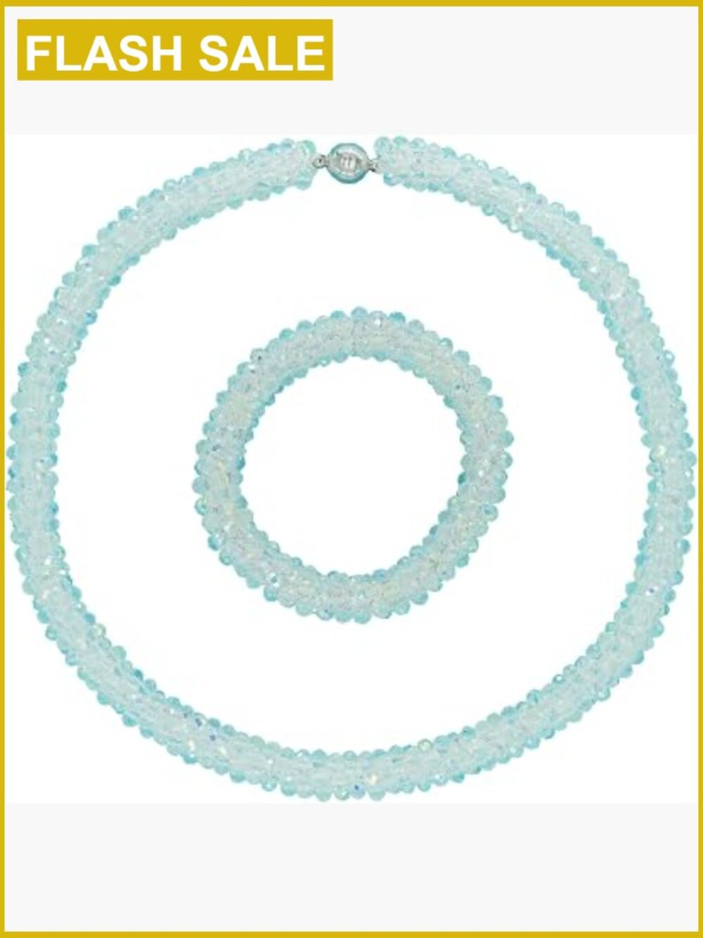 Hand Knotted Crystal Necklace & Bracelet Set